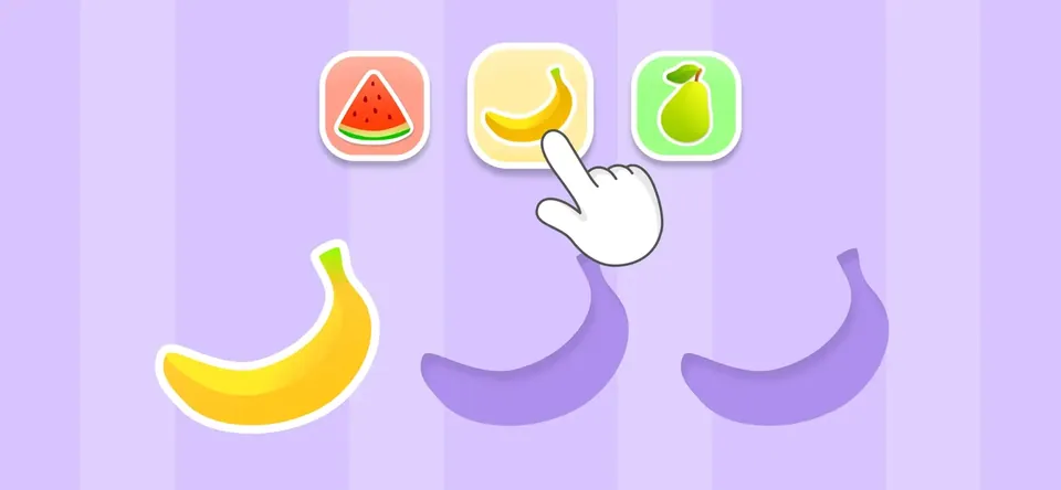 Learning games for toddlers 3+: sort objects by color and shape
