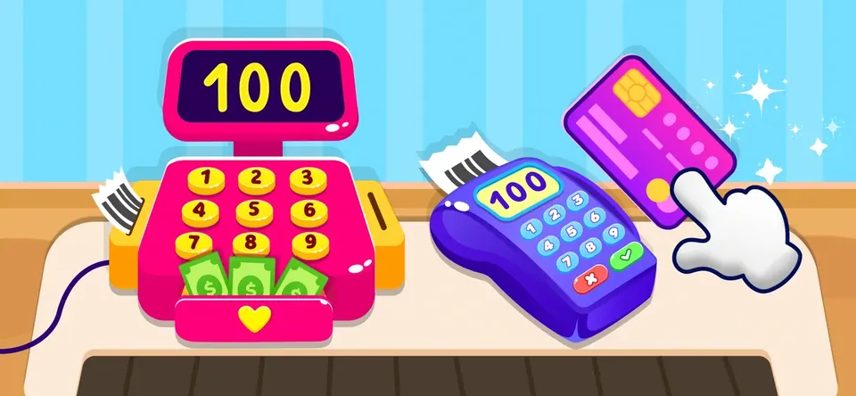 Mall Simulator Games for Kids: shop for groceries and weigh fruit and vegetables