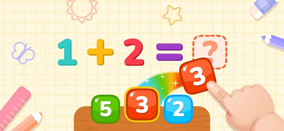 Math for Kindergarten 2+ Years: count objects by tapping them one by one