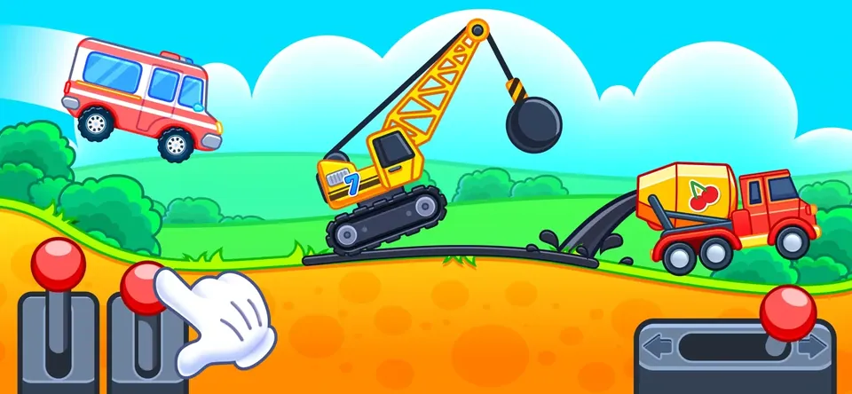 Truck Games for Kids 2-5 Years: choose a character and customize the truck’s style
